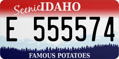 ID license plate E555574
