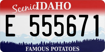 ID license plate E555671