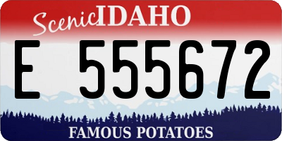 ID license plate E555672
