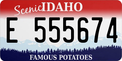 ID license plate E555674