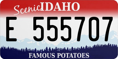 ID license plate E555707
