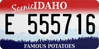ID license plate E555716