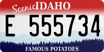 ID license plate E555734