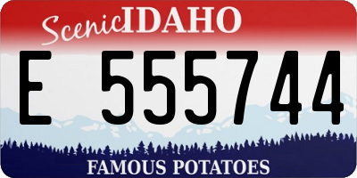 ID license plate E555744