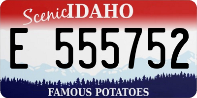 ID license plate E555752