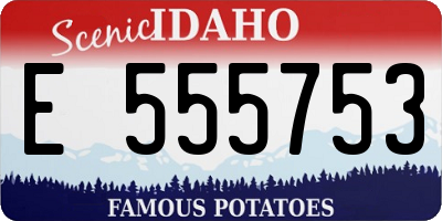 ID license plate E555753