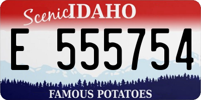 ID license plate E555754
