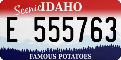 ID license plate E555763