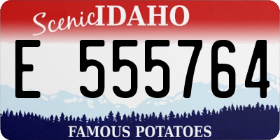 ID license plate E555764