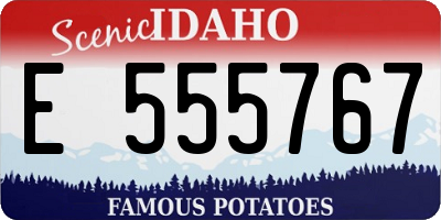 ID license plate E555767
