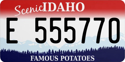 ID license plate E555770