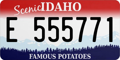 ID license plate E555771