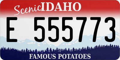 ID license plate E555773