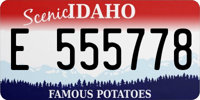 ID license plate E555778