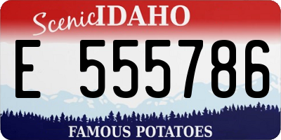 ID license plate E555786