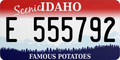 ID license plate E555792