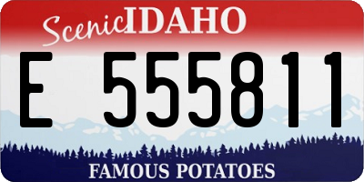 ID license plate E555811