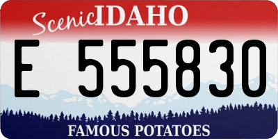 ID license plate E555830