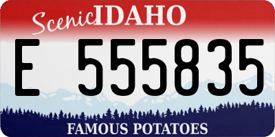 ID license plate E555835