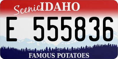 ID license plate E555836