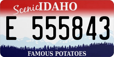 ID license plate E555843