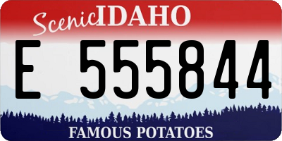 ID license plate E555844