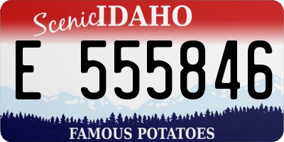 ID license plate E555846