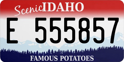 ID license plate E555857