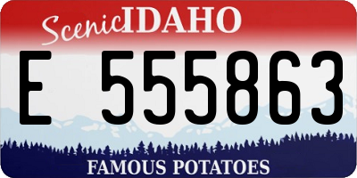 ID license plate E555863