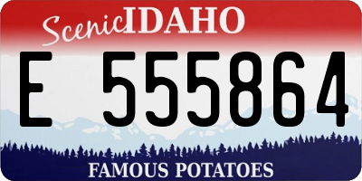 ID license plate E555864