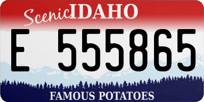 ID license plate E555865