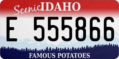 ID license plate E555866