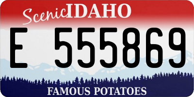 ID license plate E555869