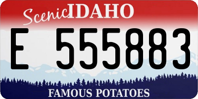 ID license plate E555883