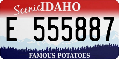 ID license plate E555887