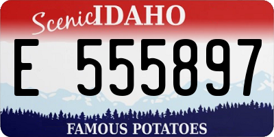 ID license plate E555897