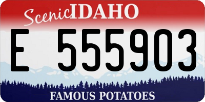 ID license plate E555903