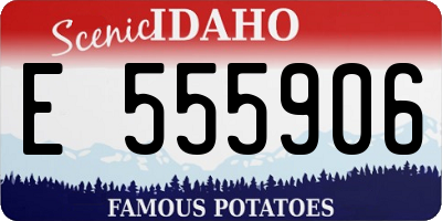 ID license plate E555906