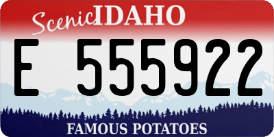 ID license plate E555922