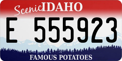 ID license plate E555923