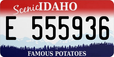 ID license plate E555936