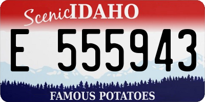 ID license plate E555943