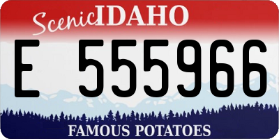 ID license plate E555966