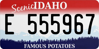 ID license plate E555967