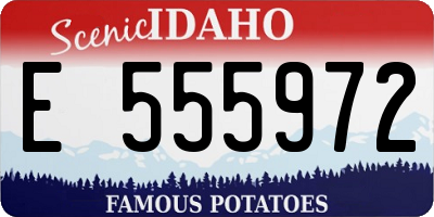 ID license plate E555972