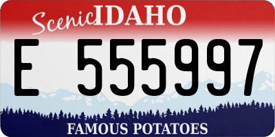 ID license plate E555997