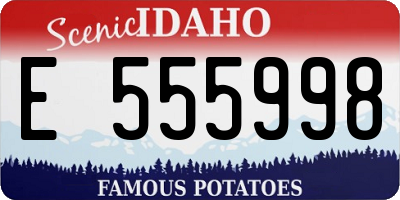 ID license plate E555998