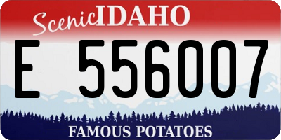 ID license plate E556007