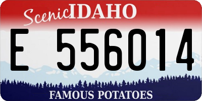 ID license plate E556014