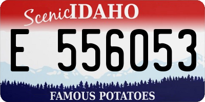 ID license plate E556053